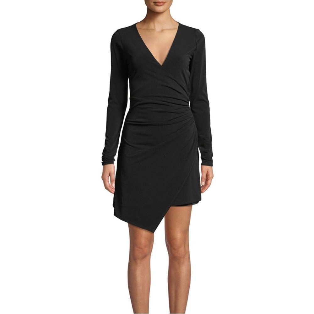 Cinq a Sept Coralie Wrap Asymmetrical Hem Dress